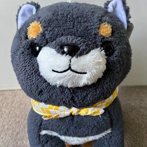 Amuse Collection Shiba Inu Blue 16" with yellow patterned bandana